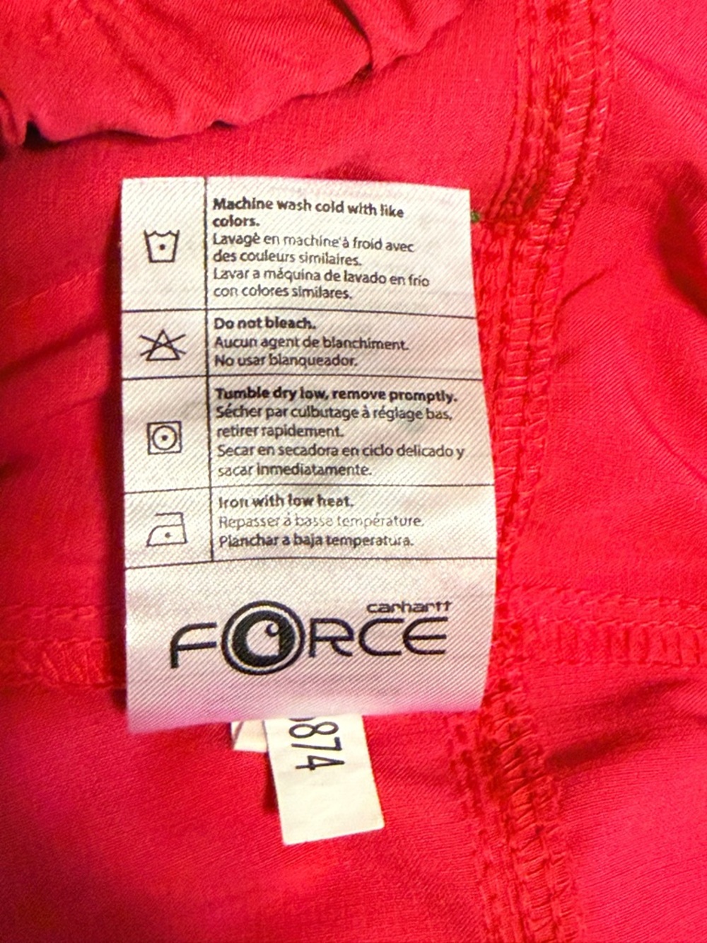 Carhartt Women’s Force Cross-Flex Jogger Scrub Pant - Pink with Green - Picture 9 of 9